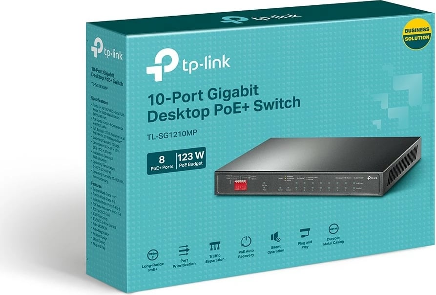 Switch TP-Link TL-SG1210MP, Gigabit Ethernet, PoE