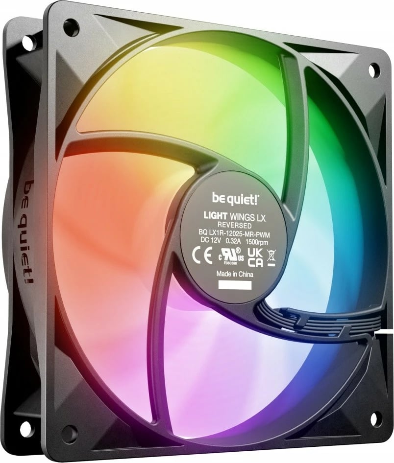 Ventilator kase be quiet! Light Wings LX 120 mm PWM Reverse, ARGB, i zi