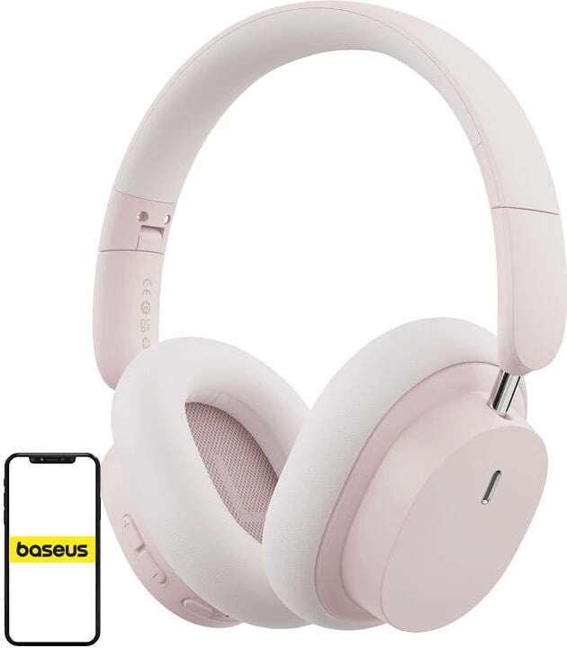 Kufje pa tela, Baseus Bowie D05, Bluetooth 5.2, 70h bateri, 40mm, rozë e artë