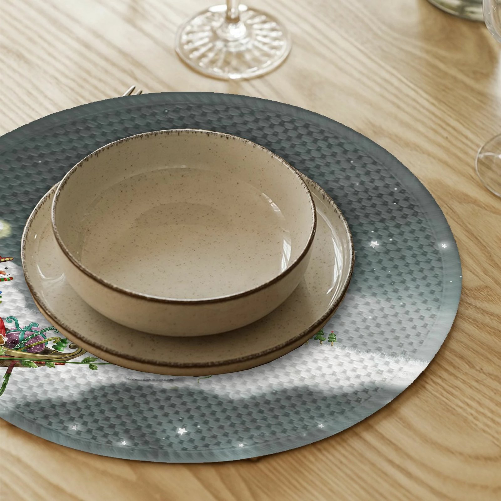 Set nënshtrues tavoline Hermia Concept, shumëngjyrësh, 37cm, 4 copë