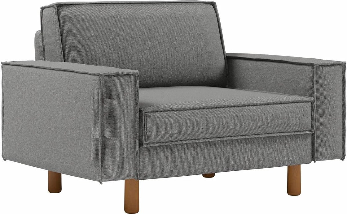 Karrige e madhe një vend, Sparrow, ngjyrë obsidian, këmbë druri arre