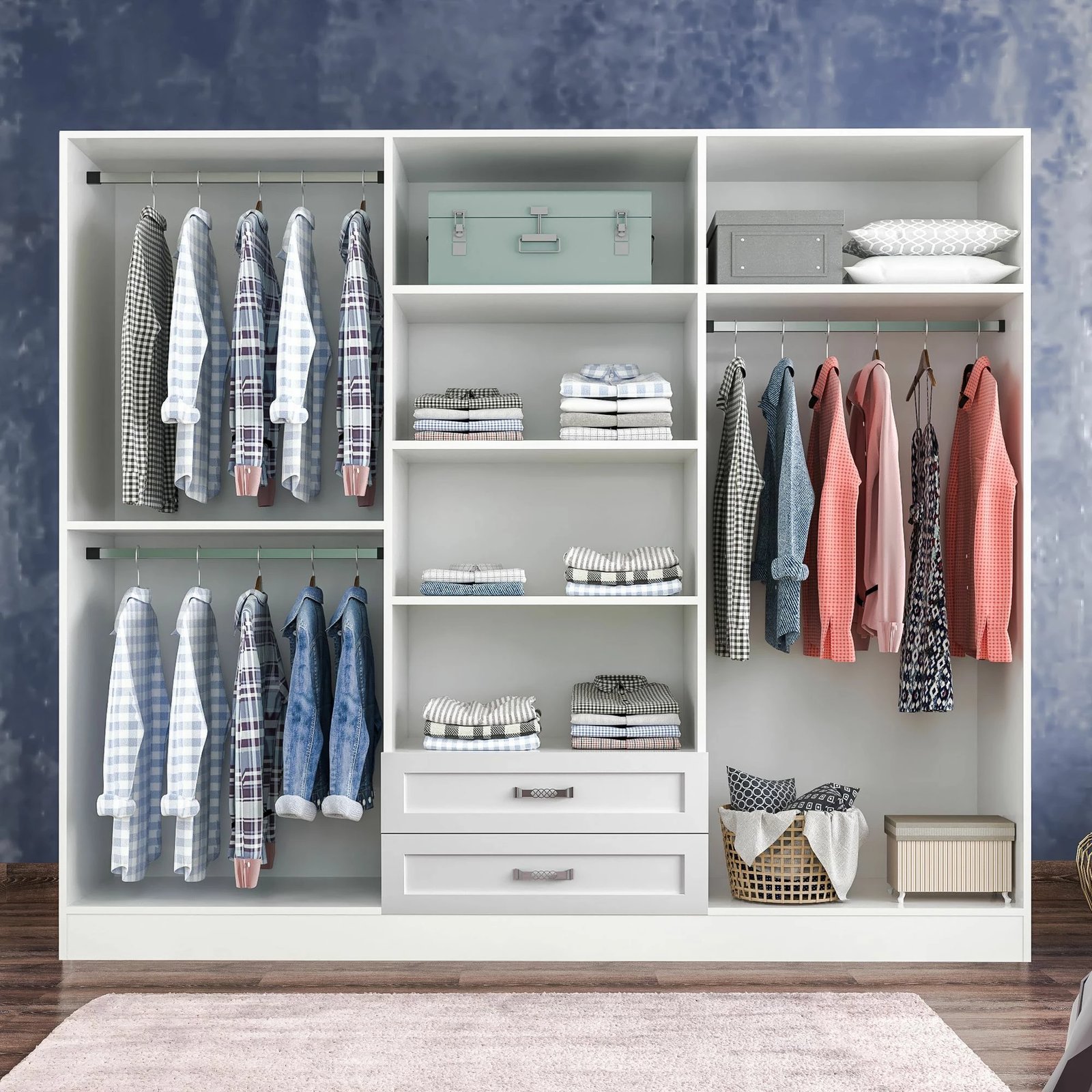 Dollap Skye Decor, Rb-053, ngjyrë e bardhë mat