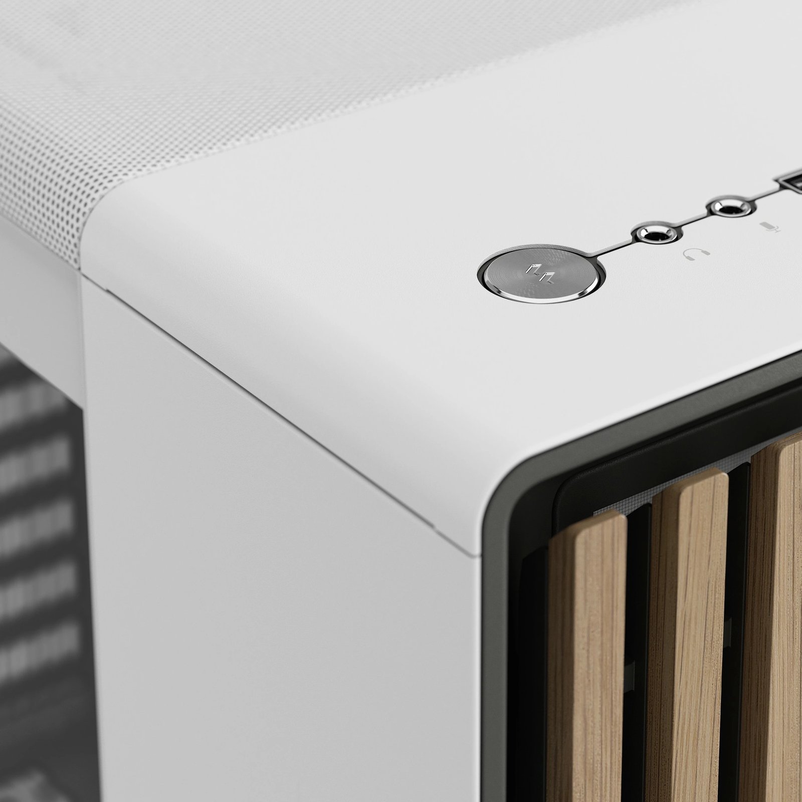 Kasë Fractal Design North Chalk White, Midi Tower, xham i kalitur Kasë Fractal Design North Chalk White, Midi Tower, xham i kalitur