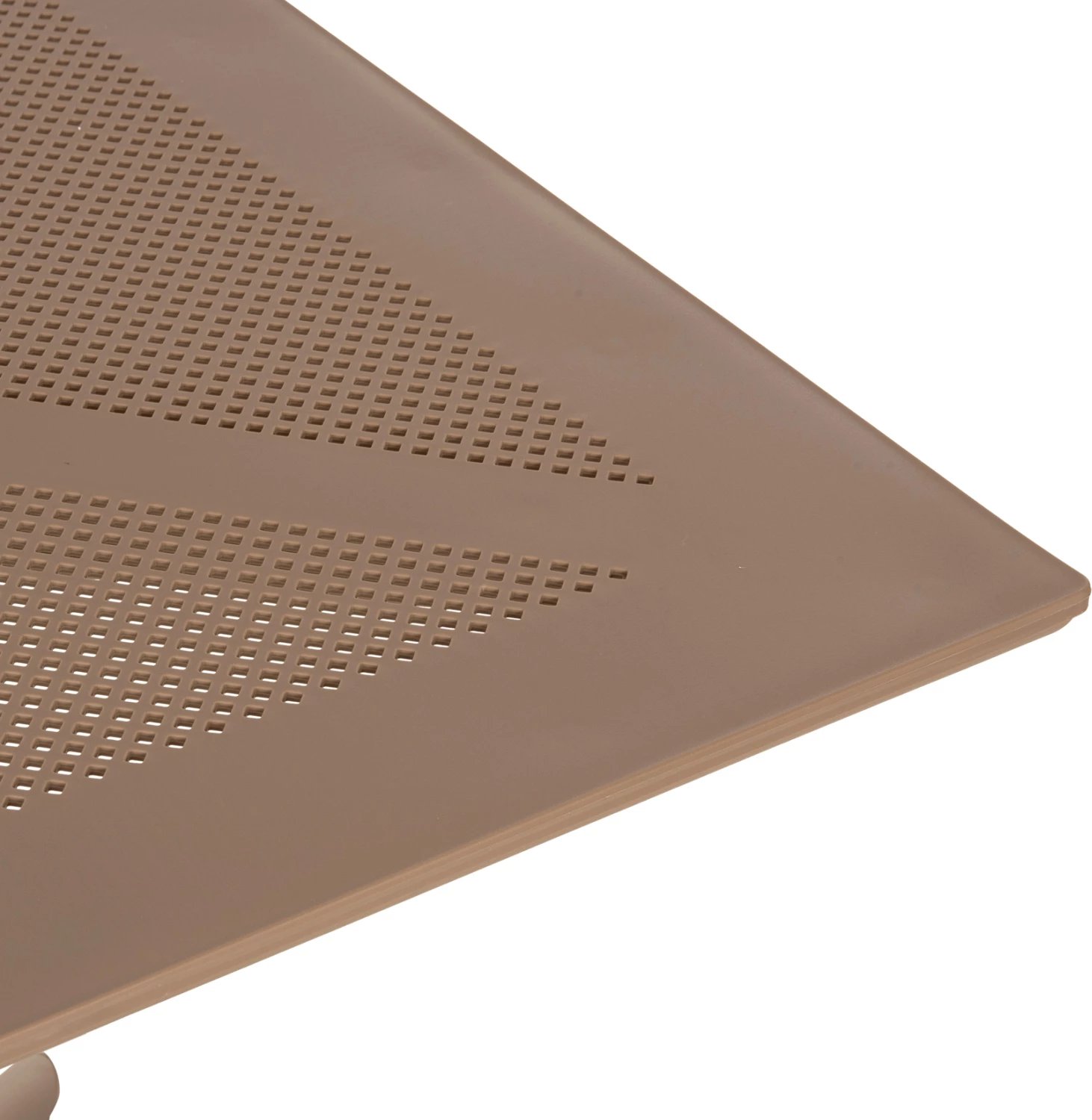 Tavolinë katrore për jashtë, polipropileni, Lunar FH5930.14, ngjyrë kapuçino, 80x80x75H cm