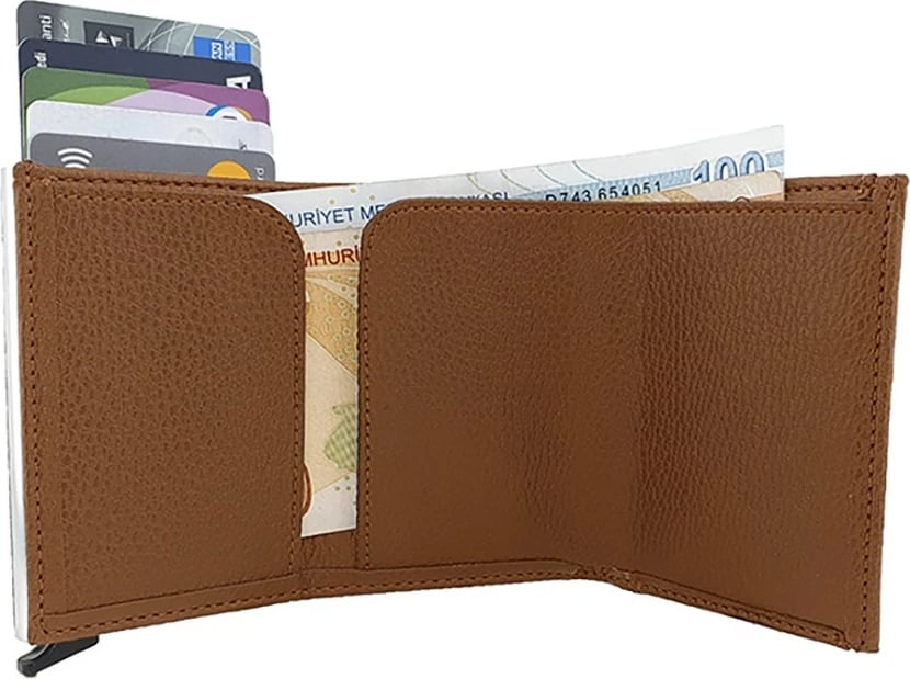 Portofol unisex Zoozie Bags, ngjyrë tan, Jordan