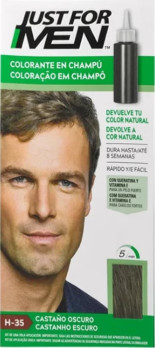 Shampo ngjyruese për flokë Just For Men Dark Brown unisex