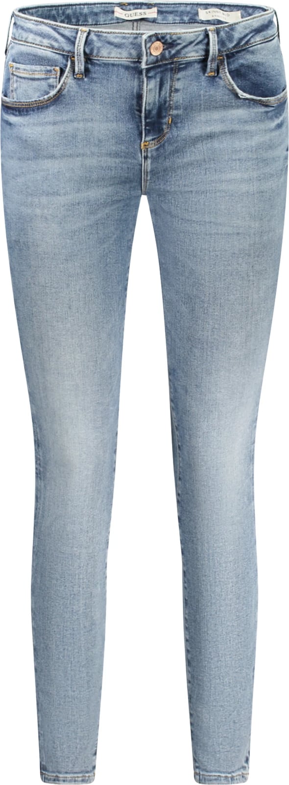Pantallona xhins GUESS JEANS skinny mid femra, blu