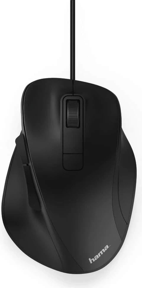 Mausi ergonomik Hama MC-500, me tela, zi
