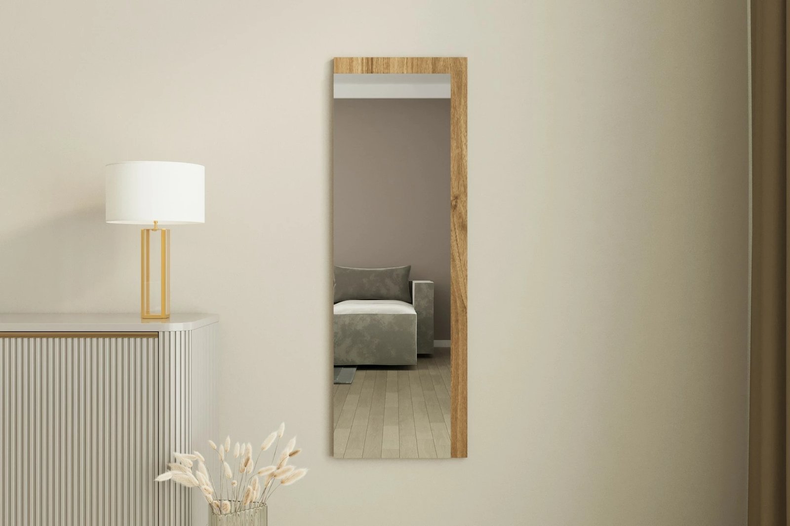 Pasqyrë Hanah Home, Lariya, e bardhë dhe arre