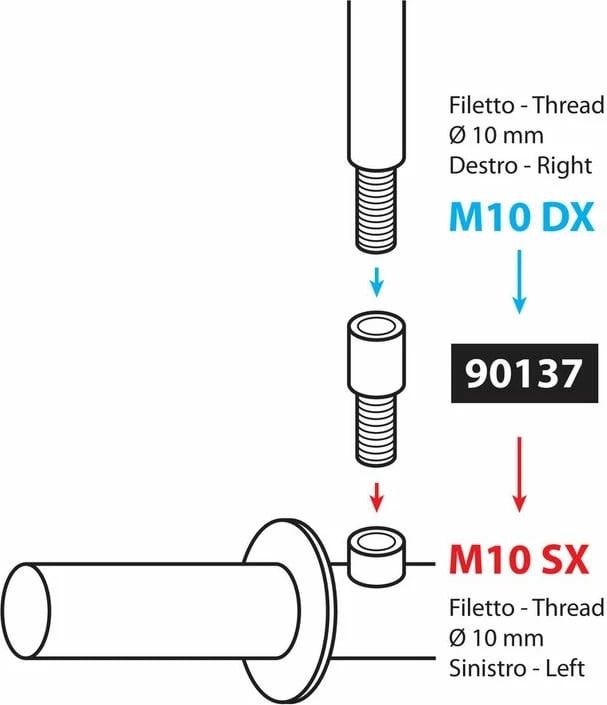 Bulon I Pasqyres Motorri 10mm D&gt; 10mm M