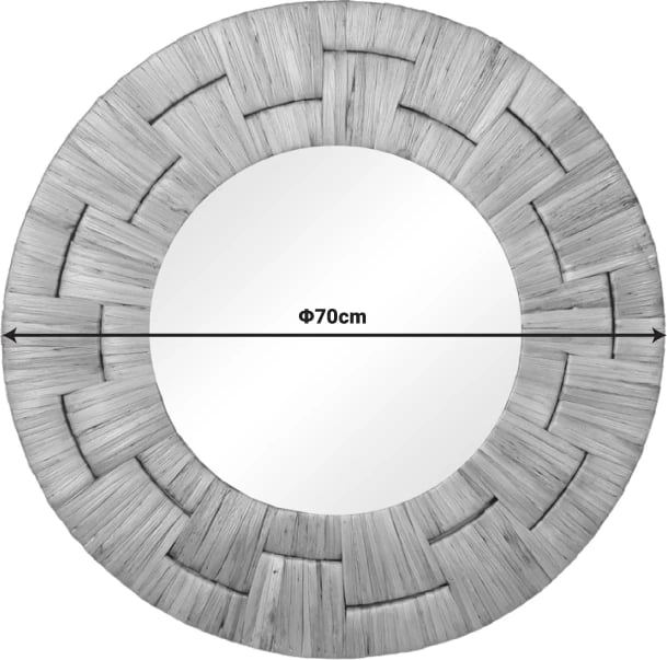 Pasqyrë Adloms Inart, dru, hije natyrale, D70x6cm
