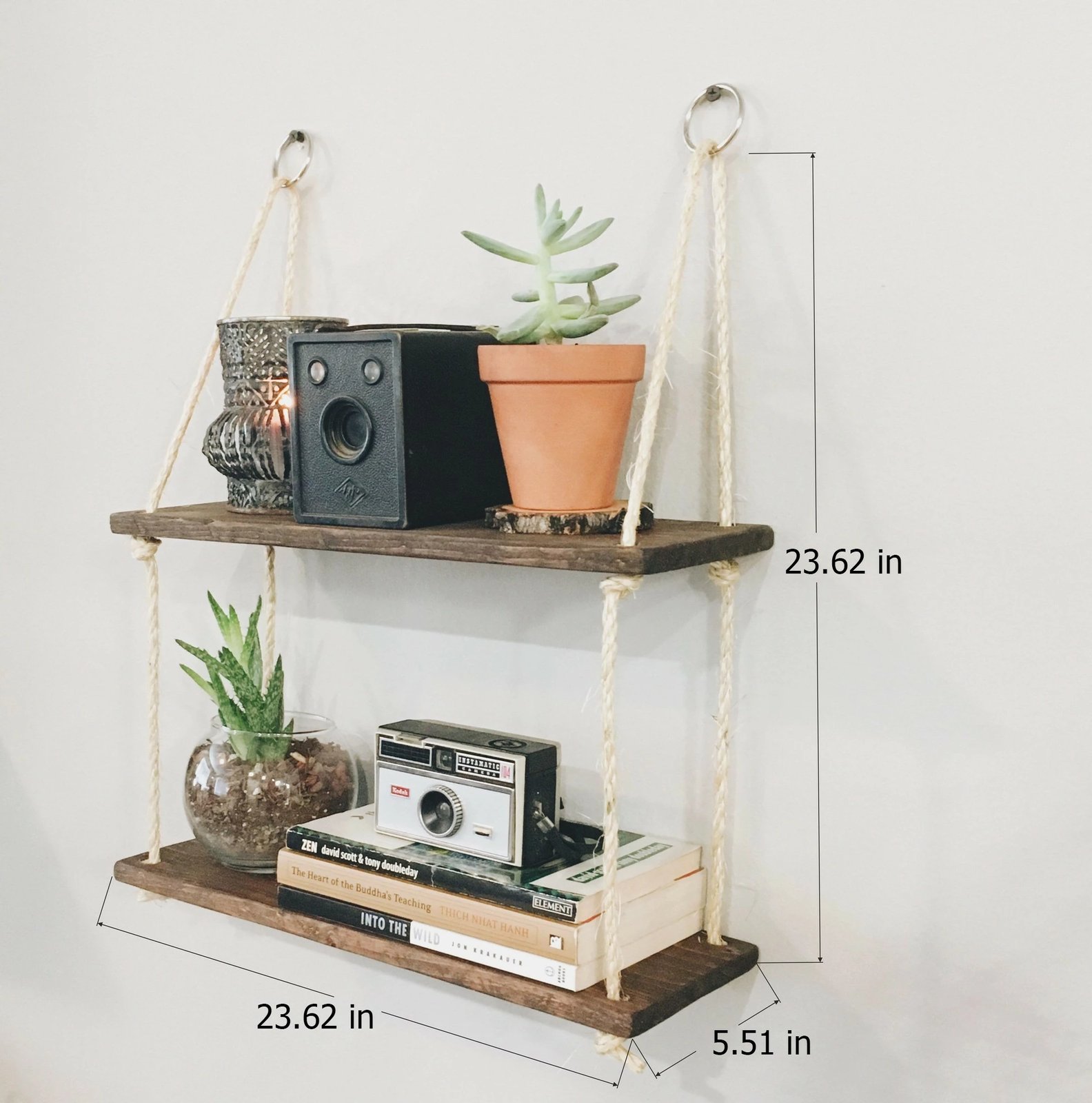 Raft muri Hanah Home, ngjyrë arre, Aa042 v2, 60x60x14 cm