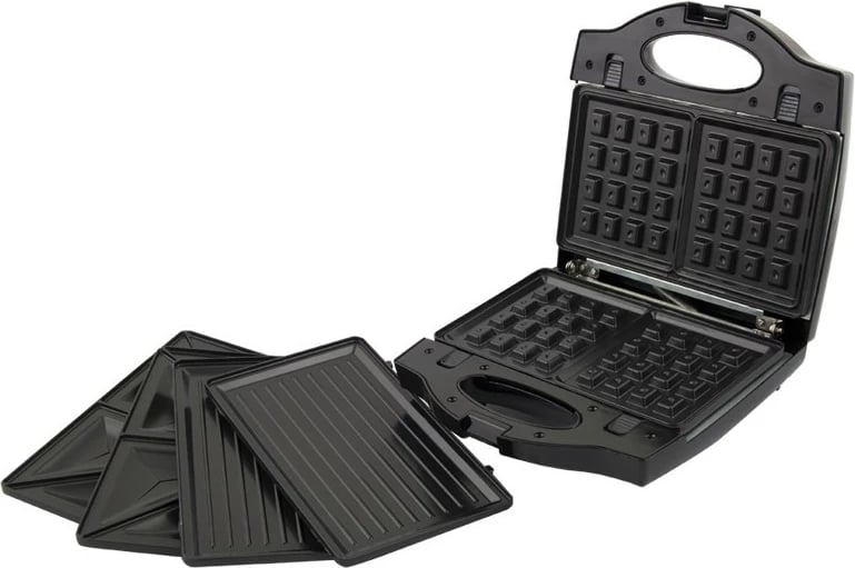 Tostierë 3-në-1 Esperanza Portobella EKT006K, pllaka të ndërrueshme, e zezë