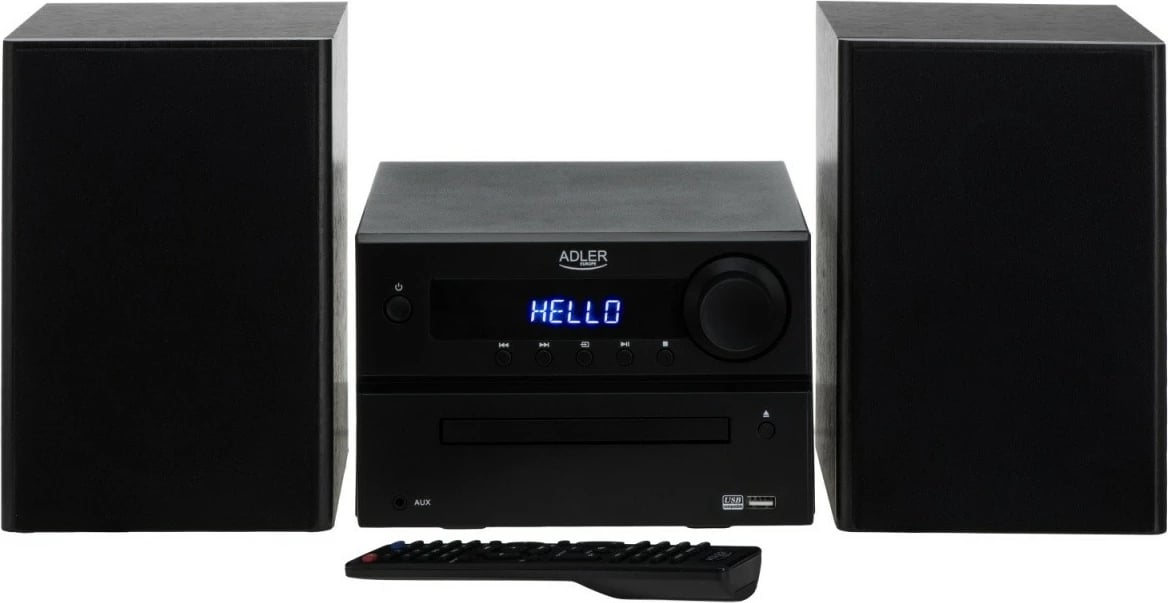 Mini sistem Hi-Fi, Adler, AD1917, CD, Bluetooth 5.3, HDMI ARC, FM, 2.0 50W, e zezë