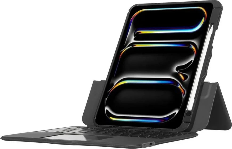 Mbështjellës me tastierë Bluetooth Targus VersaVu për iPad, Nordic, i zi