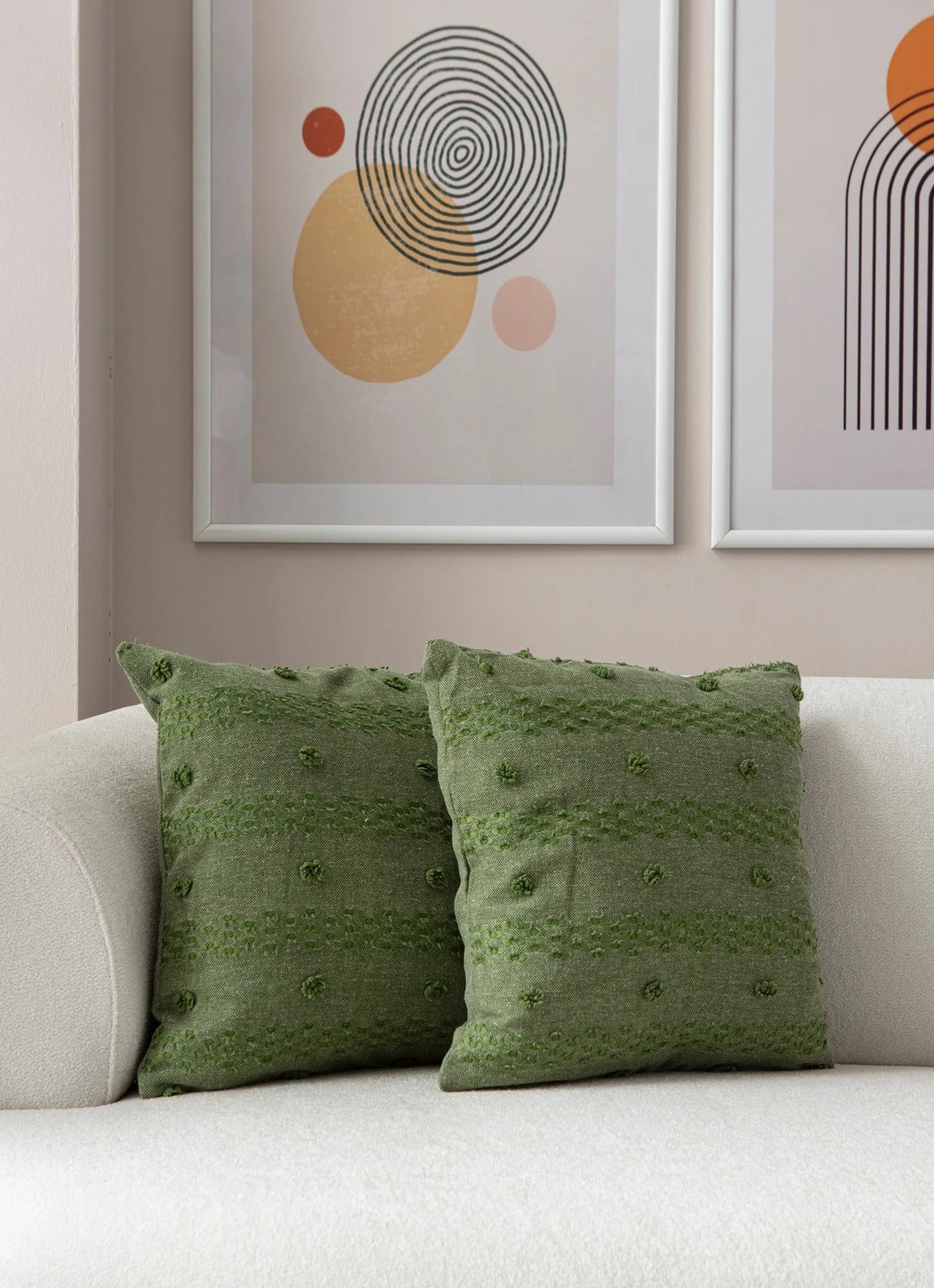 Set mbulesash për jastëk (2 copë), Evila Originals, Tuffet, e gjelbër v4