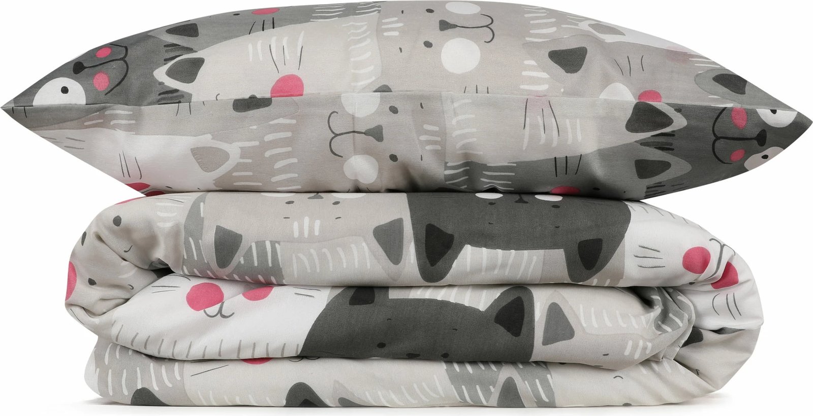 Set mbulesë për jorgan dopio, Duvarda Kediler, ngjyrë e bardhë/gri/zezë Set mbulesë për jorgan dopio, Duvarda Kediler, ngjyrë e bardhë/gri/zezë