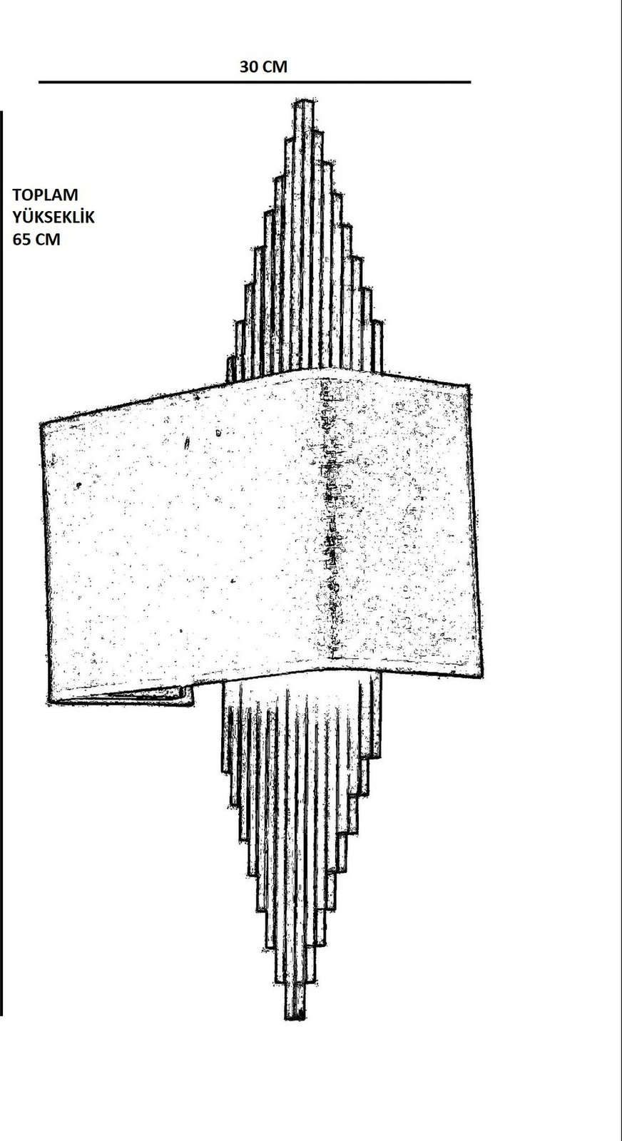 Aplik muri Opviq, Hande, ratan, ngjyrë e zezë dhe ari