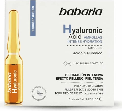 Ampula për fytyrë Babaria Acid Hialuronik unisex 5 copë