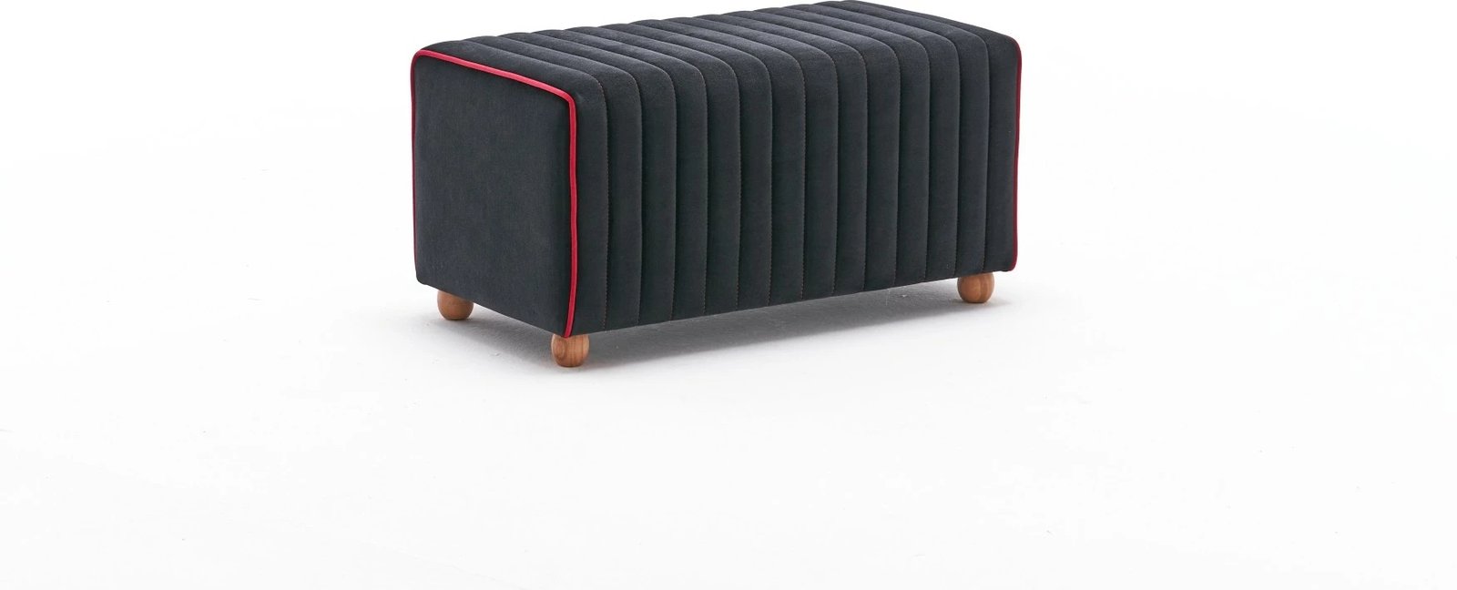 Puf modern kadife, anthracite dhe rozë, Mabel Atelier del Sofa