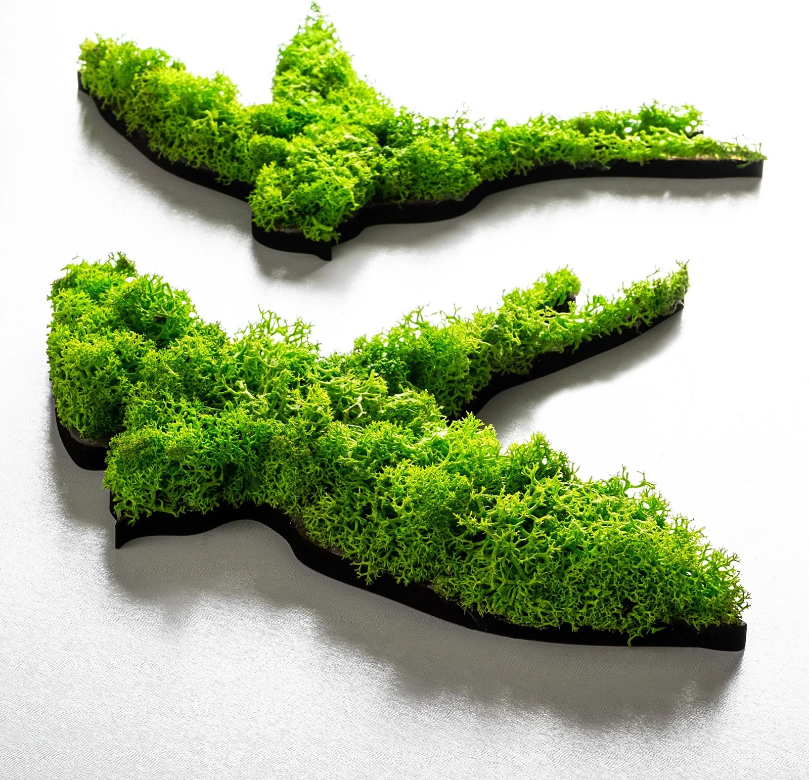 Aksesor dekorativ metalik për mur, dallëndyshe, ngjyrë e gjelbër