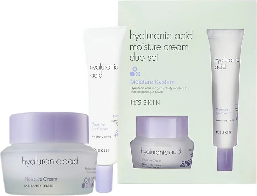 Set krem fytyre dhe krem sy It's Skin Hyaluronic Acid për femra, 50ml + 25ml