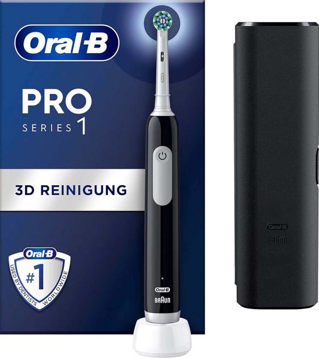 furçë dhëmbësh elektrike, Oral-B, Pro Series 1 914170 Cross Action, standard, e zezë