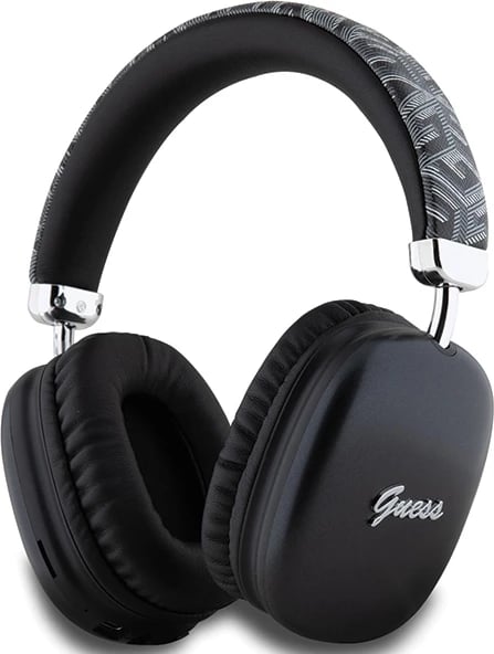 Kufje Bluetooth Guess GCube Metallic Script Logo, on-ear, të zeza Kufje Bluetooth Guess GCube Metallic Script Logo, on-ear, të zeza
