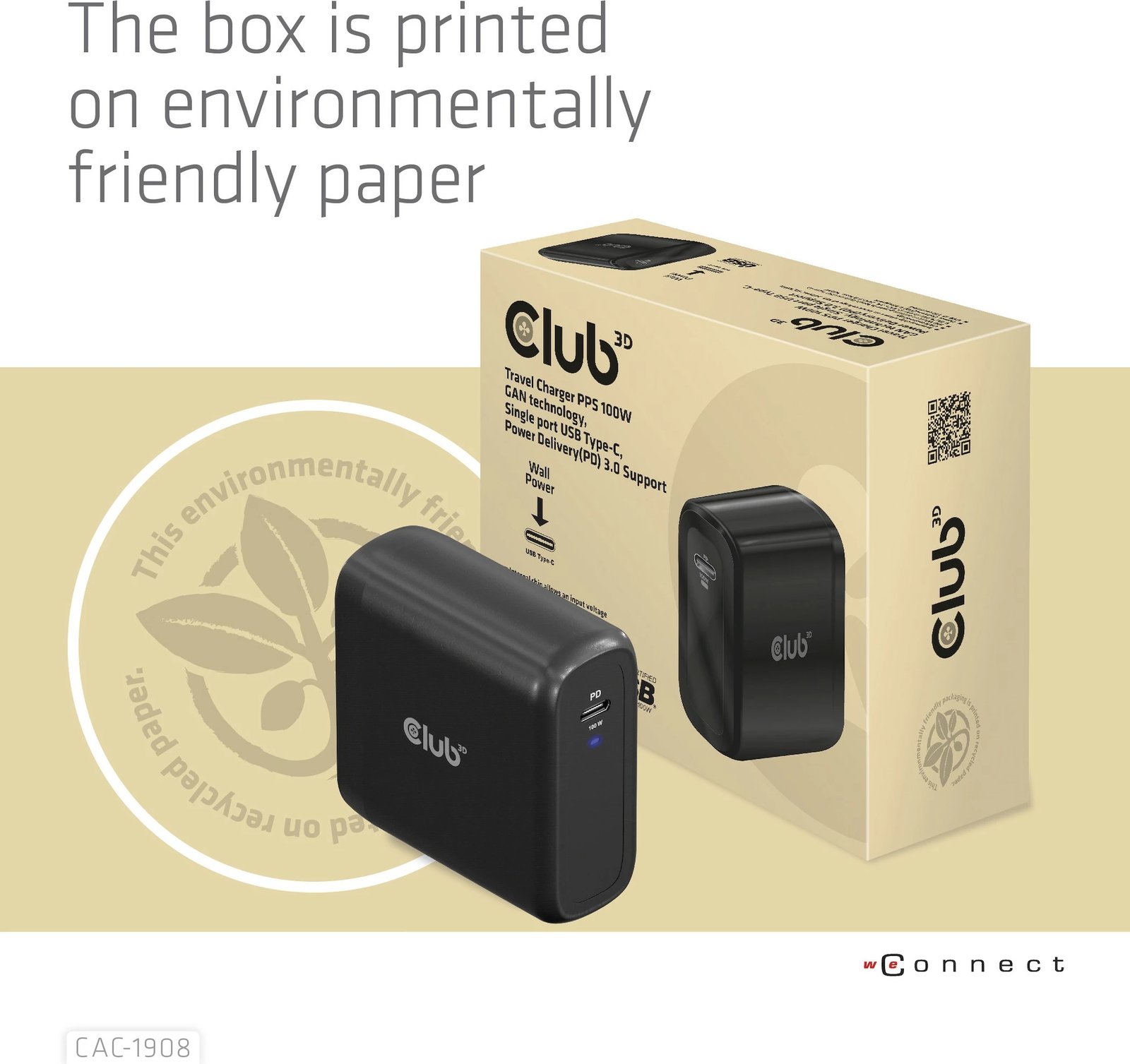 Karikues Club3D USB Type-C PD 100W, GaN, i zi