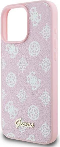 Mbështjellës Guess Peony Script Logo MagSafe për iPhone 16 Pro, Rozë Mbështjellës Guess Peony Script Logo MagSafe për iPhone 16 Pro, Rozë
