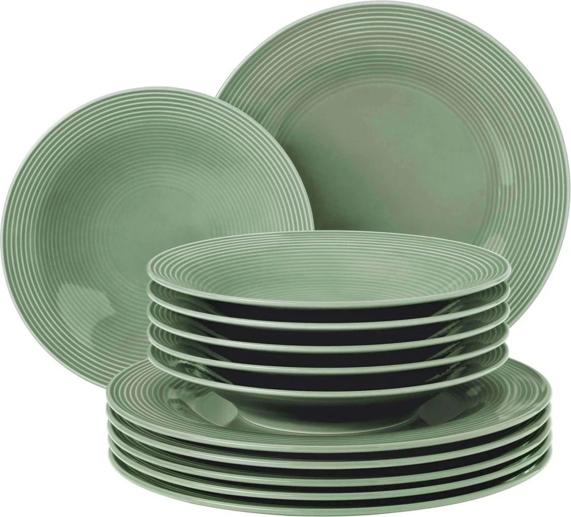 Set pjatash Select SELTMANN BEAT COLOR GLAZE, për 6 persona, Jeshile
