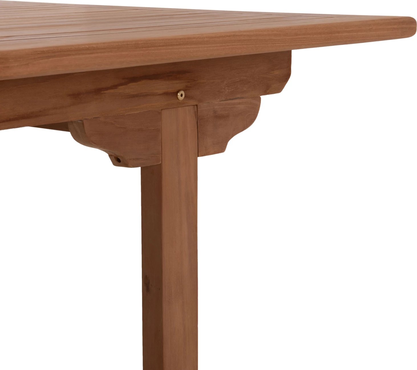 Tavolinë ngrënieje e zgjatshme për jashtë, dru tik natyral, CRANDER FH6376, 180-240x100x76cm