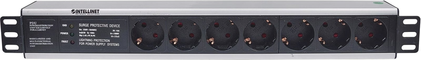 Kabllo vazhduese Intellinet 19" 1.5U Rackmount 7-Way Power, 3m
