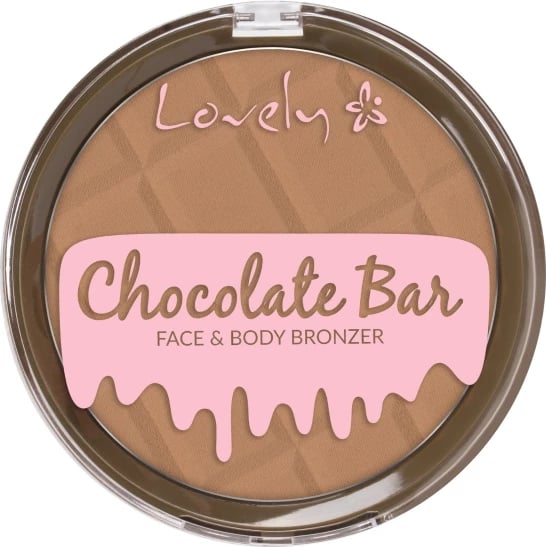 Bronzer kompakt për fytyrë dhe trup Lovely Chocolate Bar për femra 15g