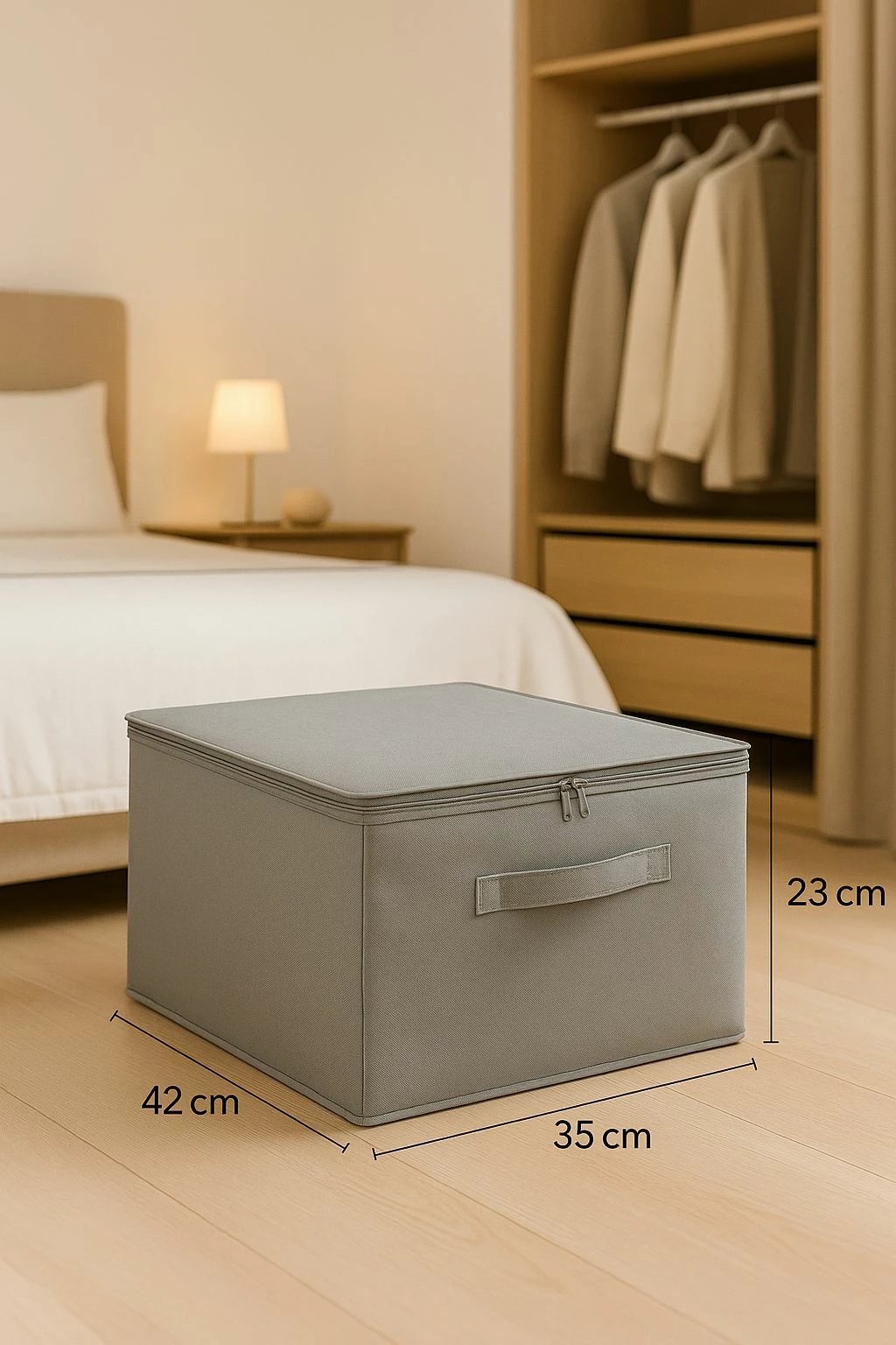 Kuti për organizim prej ndjese, gri, Evila Originals, YLC.D.H-030