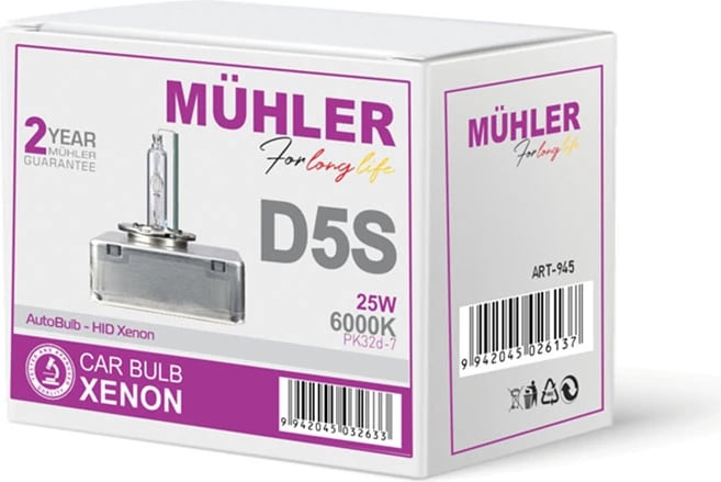Lampa D5s 6000k 25w Pk32d-7 Kuti Muhler Sasia Per Cop