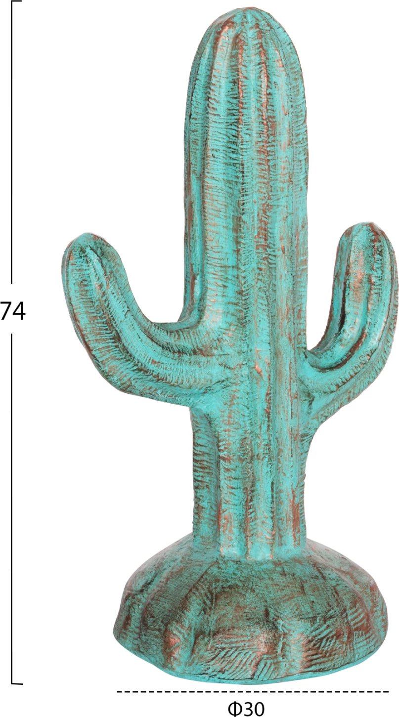 Kaktus dekorativ në dysheme, MDF, ngjyrë e gjelbër, FH4386.03S, 42x30x74 cm