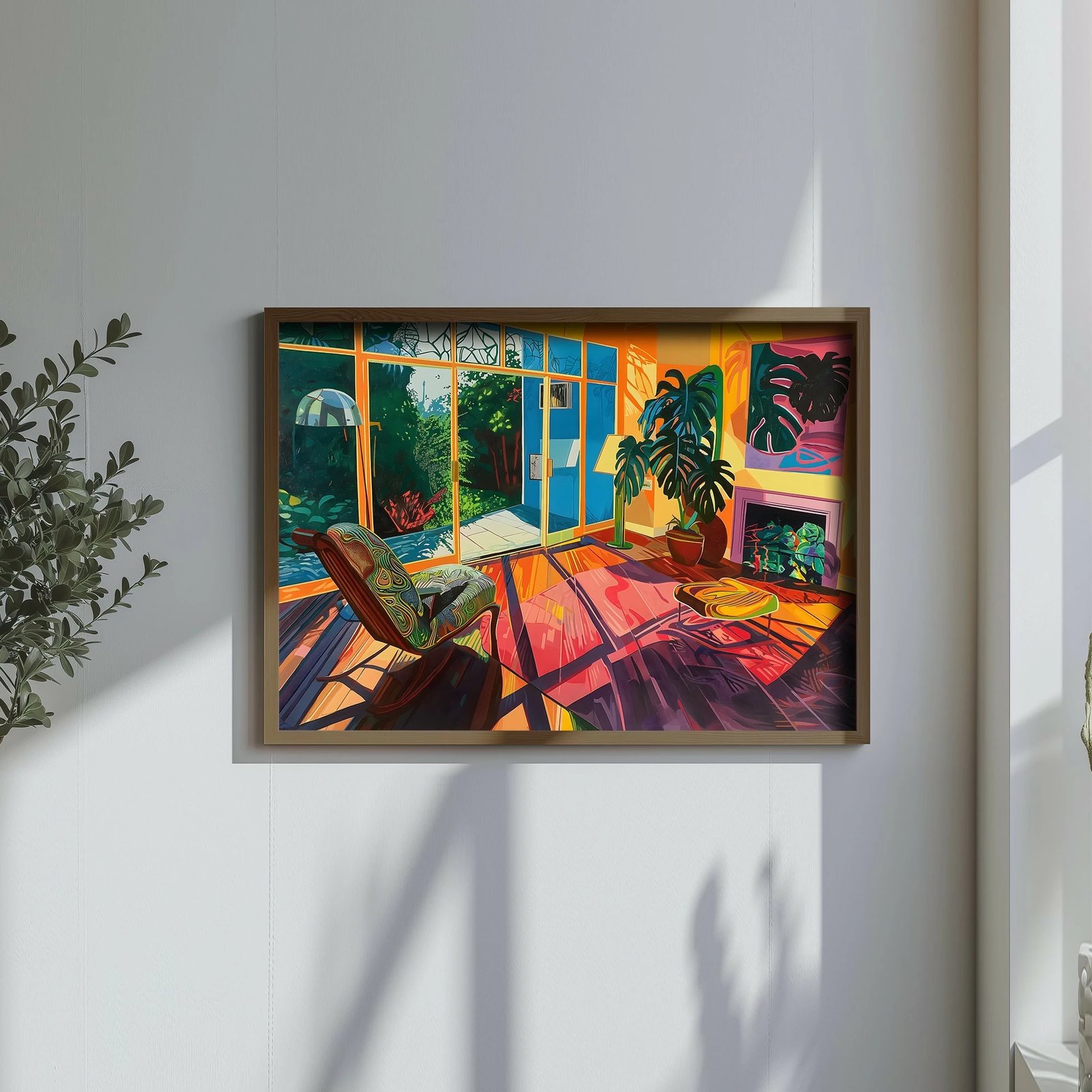 Pikturë dekorative me kornizë MDF, shumëngjyrëshe, Wallity, GE024-L