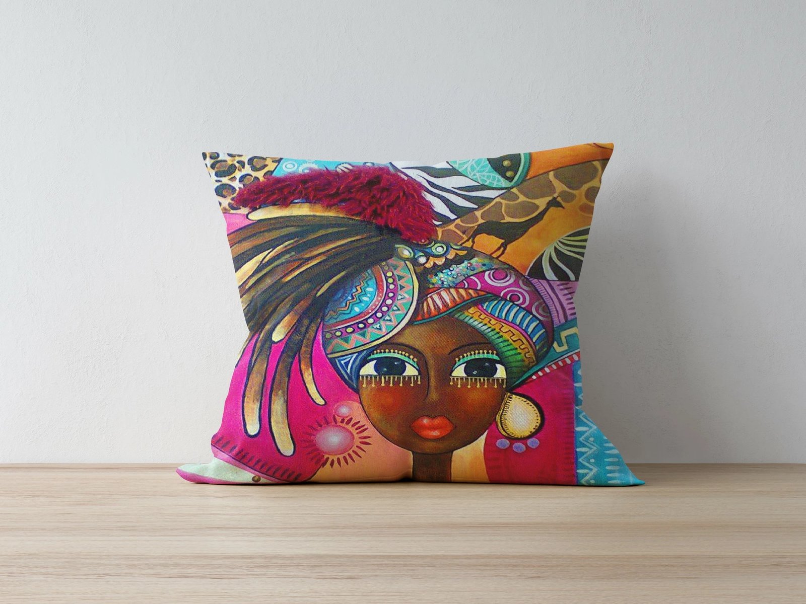 Jastëk mbulesë Aberto Design, a1075, shumëngjyrëshe, 43x43cm