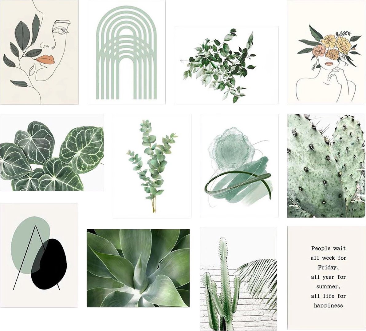 Piktura dekorative MDF (12 copë), Wallity, 12MDF01