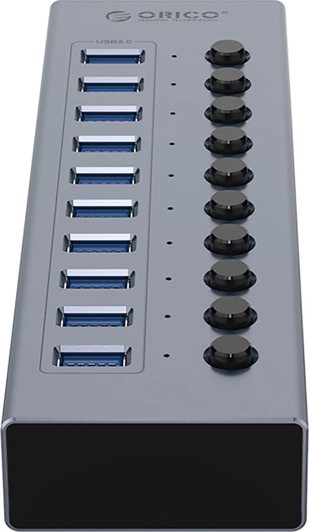 Kasë Orico BT2U3-10AB, 10x USB-A 3.0 me çelësa, Gri
