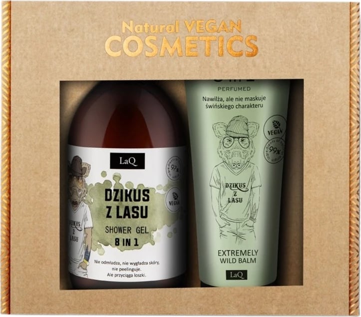 Set për trup LaQ Wild Man from the Forest për meshkuj, xhel dushi 500ml + balsam trupi 200ml