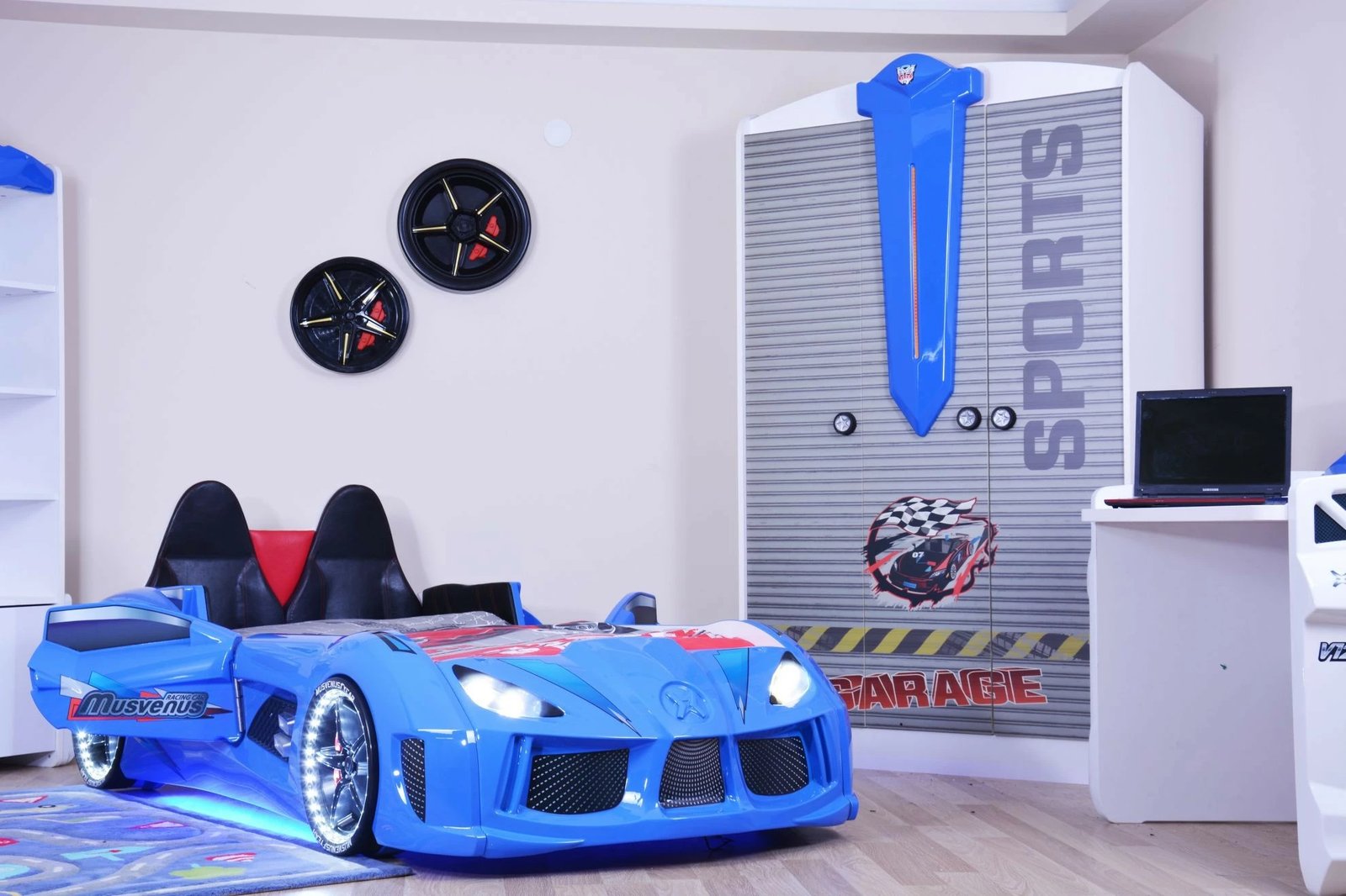 Krevat veturë për fëmijë, ngjyrë e kaltër, Skye Decor, Mnv3 Krevat veturë për fëmijë, ngjyrë e kaltër, Skye Decor, Mnv3