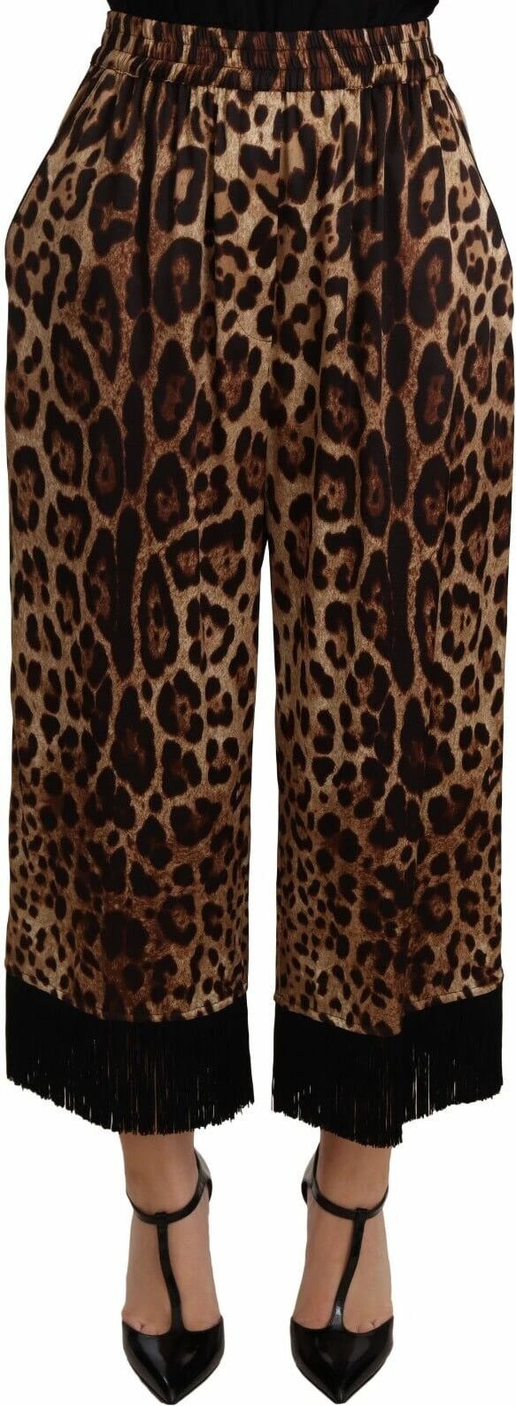 Pantallona për femra Dolce & Gabbana, të kafta / të zeza 