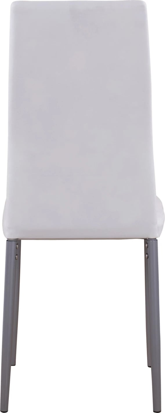 Karrige metalike Lady FH0037.11, kornizë metalike e bardhë PU K/D, 40x48x95 cm, set prej 4 copash