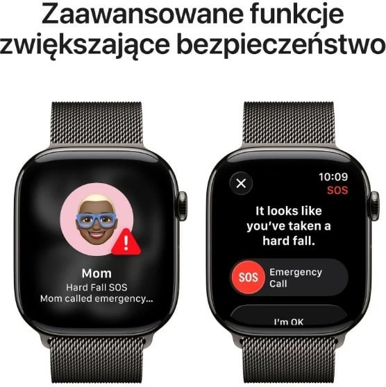 Smartwatch, Apple, Watch Series 11 GPS + Cellular MFD34MP/A, 46 mm, 64 GB, ekran OLED LTPO Retina, trup titaniumi, byzylyk Milanez S/M, ngjyrë Slate