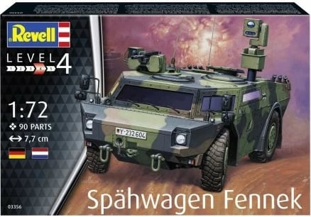 Model plastik Revell Spähwagen Fennek 1:72, 90 pjesë, kamuflazh Model plastik Revell Spähwagen Fennek 1:72, 90 pjesë, kamuflazh