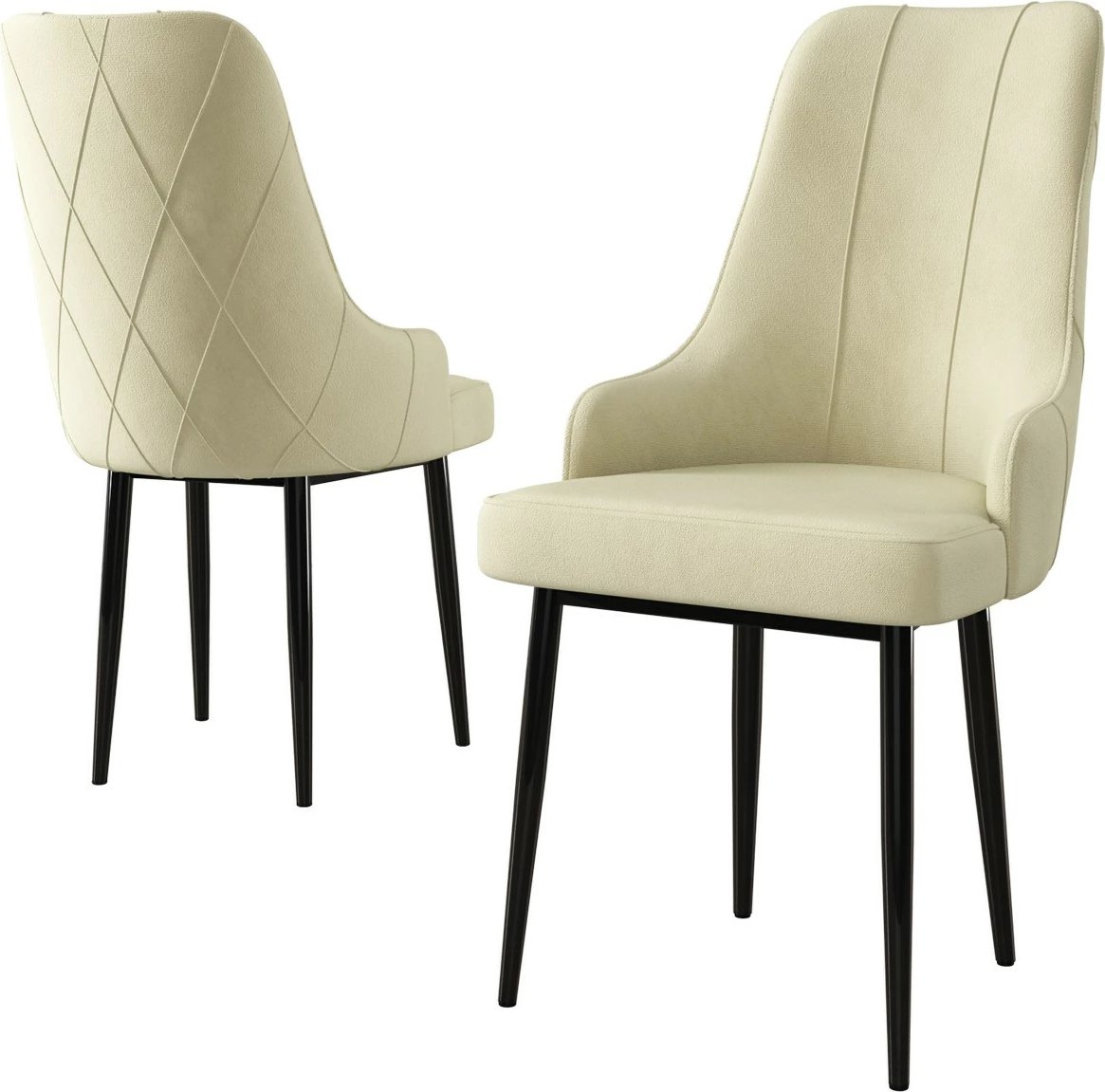 Set karrigesh (4 copë) Hanah Home, Trex, krem, e zezë