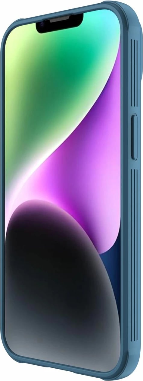 Mbështjellës Nillkin CamShield Pro për iPhone 14 Plus, me kapak kamere, Kaltër