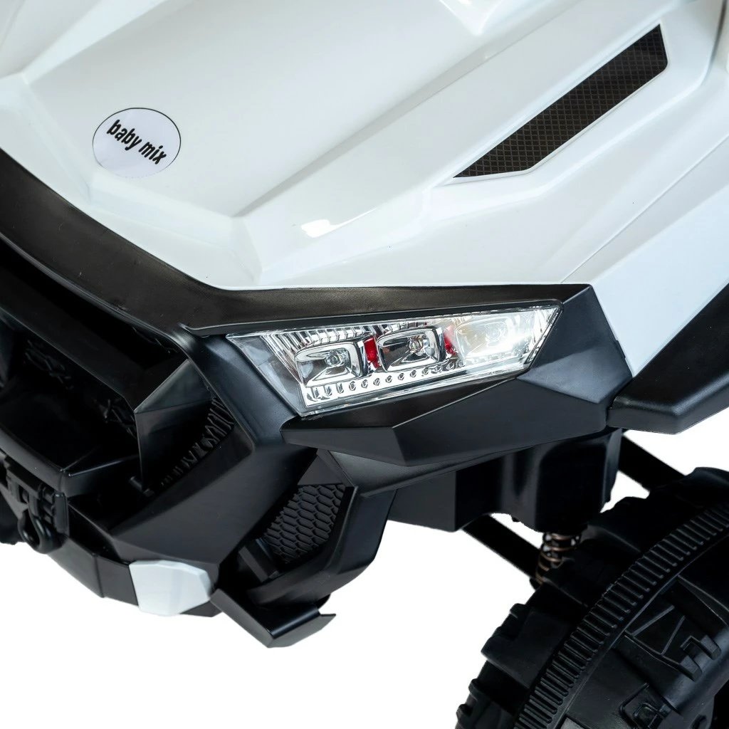 Makinë elektrike për fëmijë, Baby Mix Space, buggy stil 4x4, dy vende, e bardhë